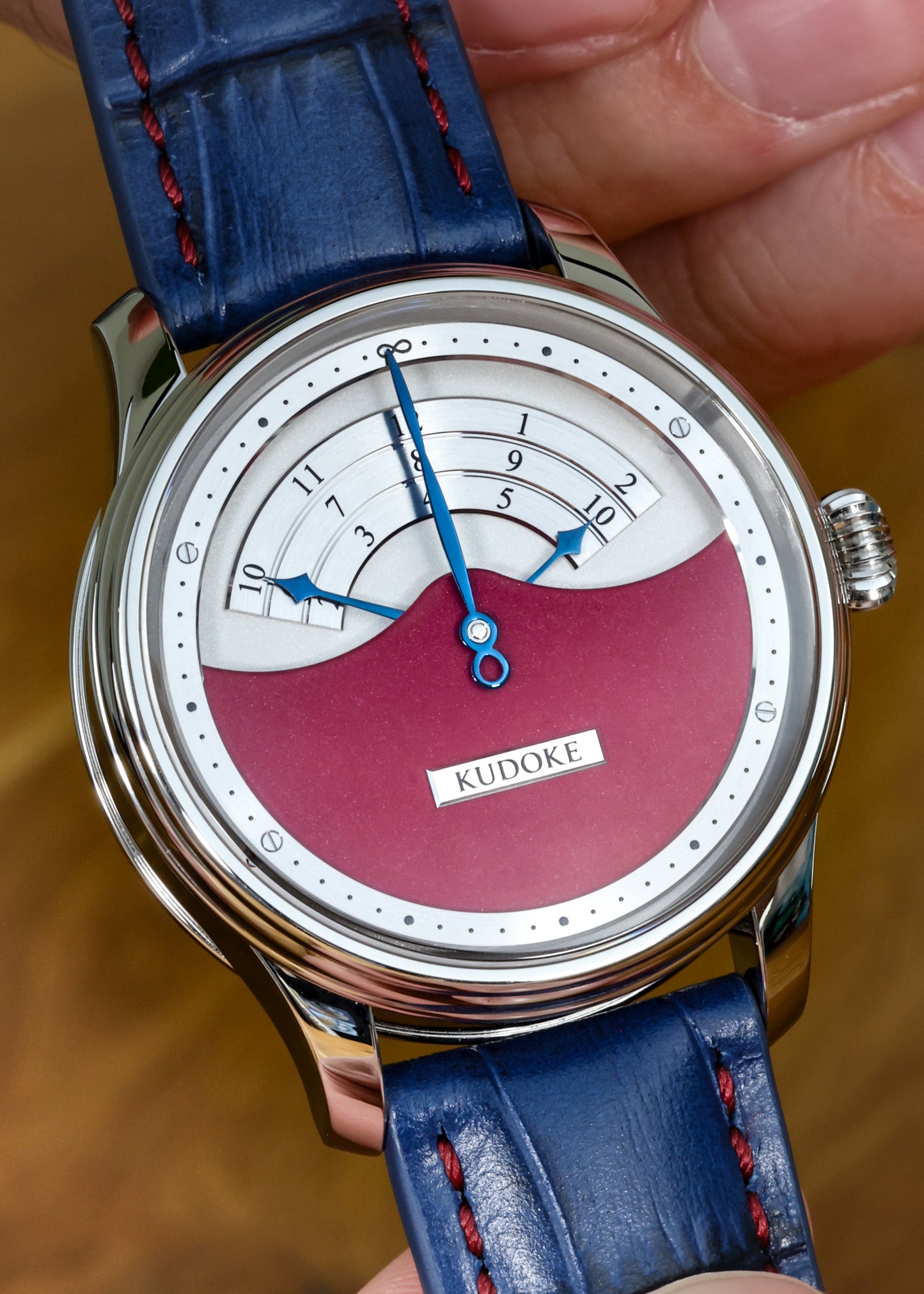 KUDOKE "Kudoke 3" Stainless Steel w/ Raspberry Dial (Pre-Order)