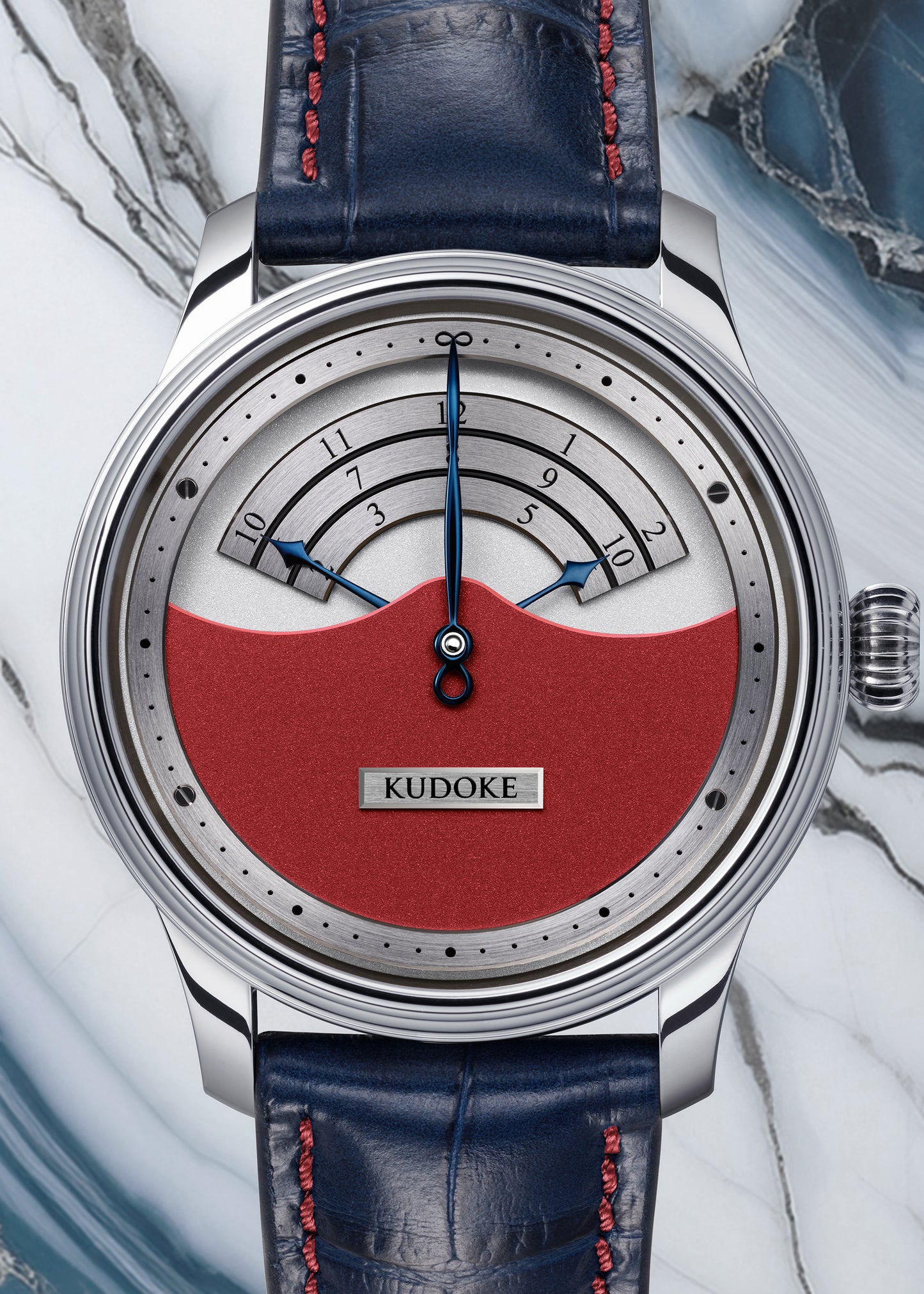 KUDOKE "Kudoke 3" Stainless Steel w/ Raspberry Dial (Pre-Order)