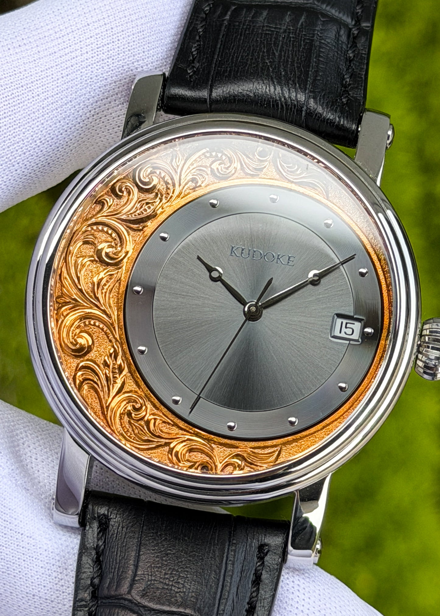KUDOKE "ExCentro 3" Stainless Steel w/ Hand Engraving - Serial #166 (Pre-Owned)