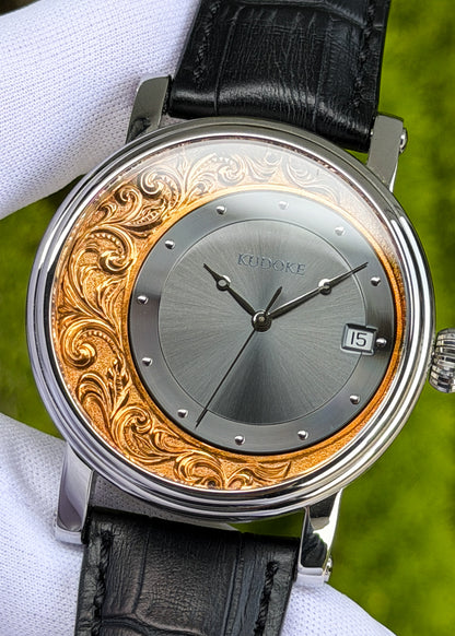KUDOKE "ExCentro 3" Stainless Steel w/ Hand Engraving - Serial #166 (Pre-Owned)