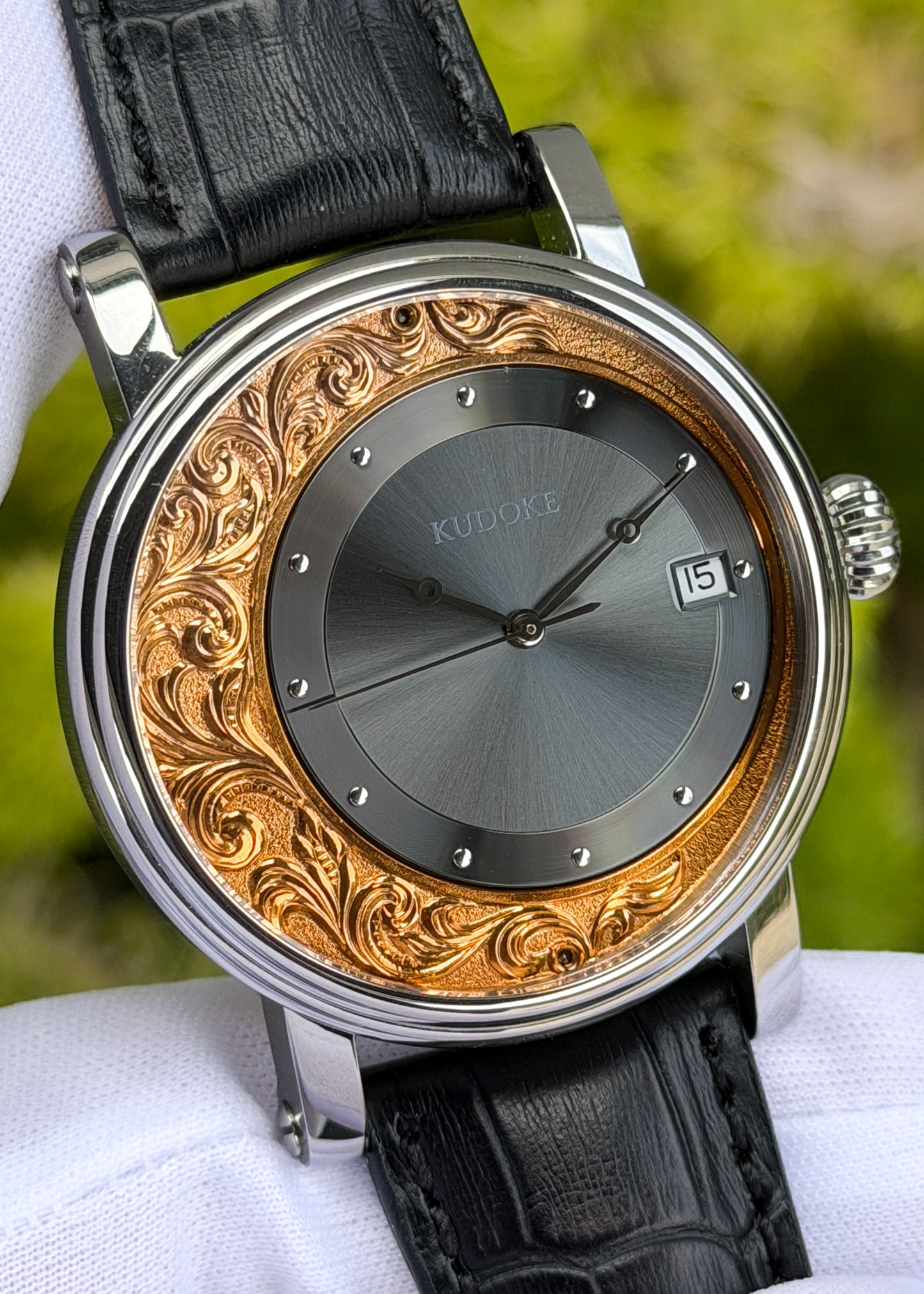 KUDOKE "ExCentro 3" Stainless Steel w/ Hand Engraving - Serial #166 (Pre-Owned)