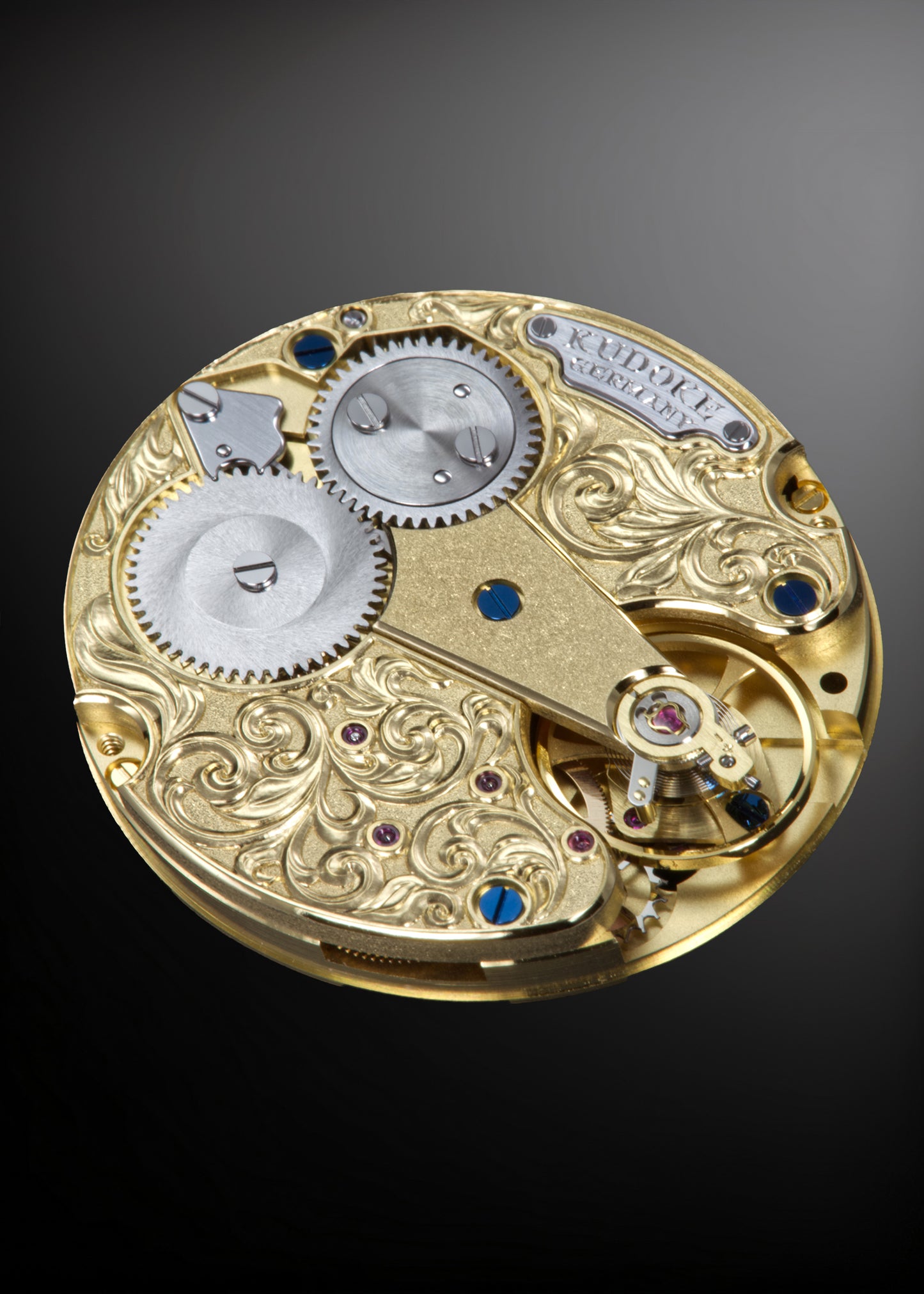 Floral Relief Hand Engraving of Movement Bridge for Kudoke 1 / 2 / 3 / 5