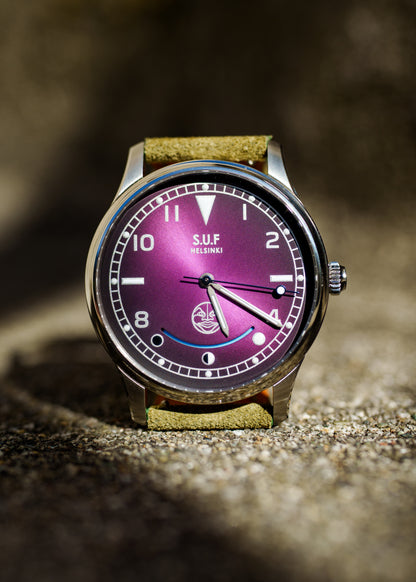 S.U.F Helsinki 180 "Kaaos Karkki" Purple Dial w/ Moonphase Complication - Serial #18 (Arriving August)