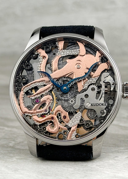 KUDOKE "KudOktopus" Stainless Steel w/ Blued Steel Tentacle Hands (ARRIVING JUNE 2027)