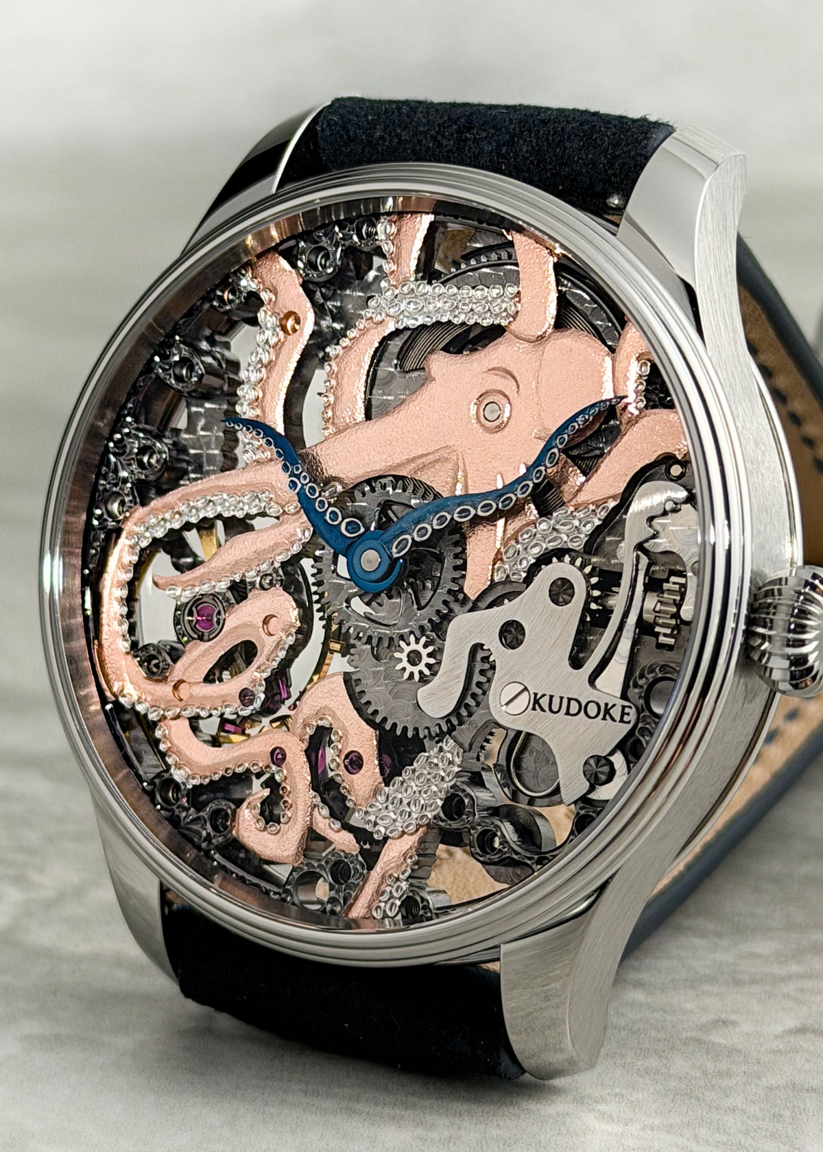 KUDOKE "KudOktopus" Stainless Steel w/ Blued Steel Tentacle Hands (ARRIVING JUNE 2027)