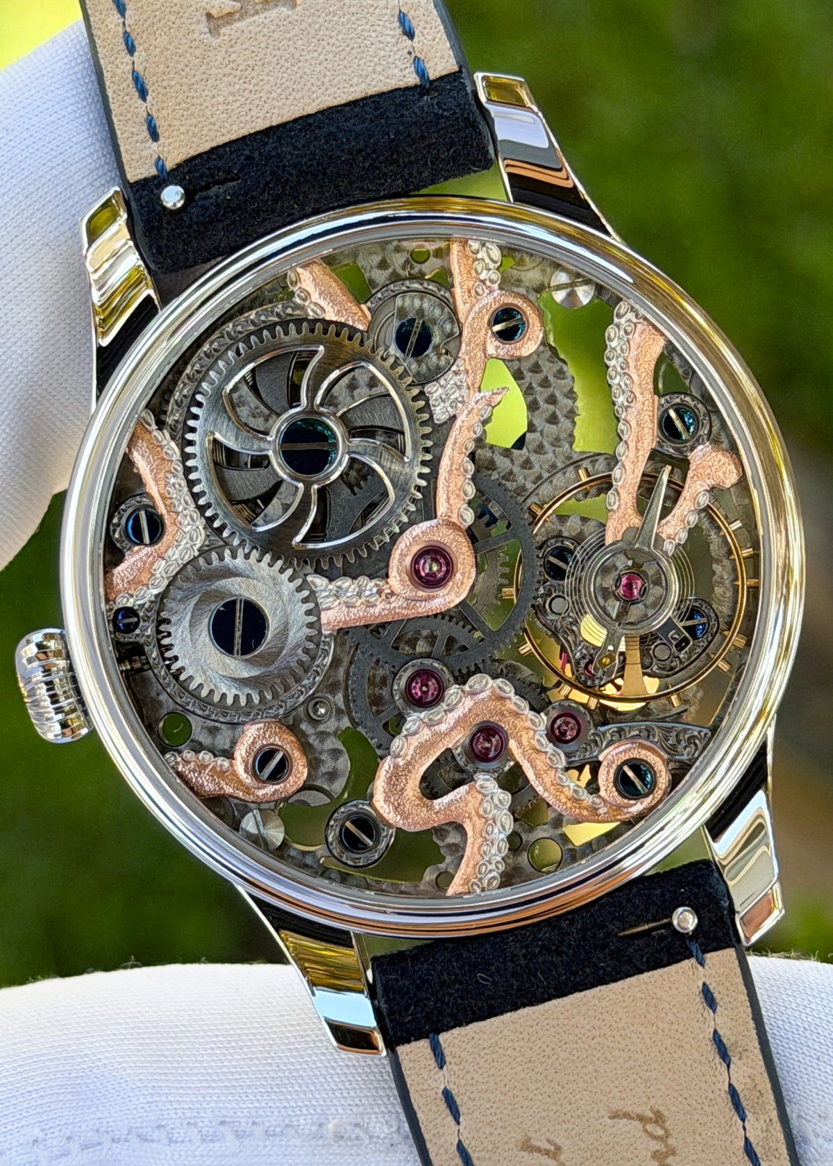 KUDOKE "KudOktopus" Stainless Steel w/ Blued Steel Tentacle Hands (ARRIVING JUNE 2027)
