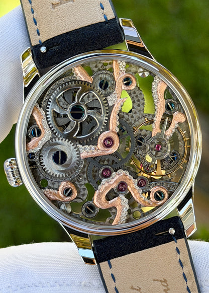 KUDOKE "KudOktopus" Stainless Steel w/ Blued Steel Tentacle Hands (ARRIVING JUNE 2027)
