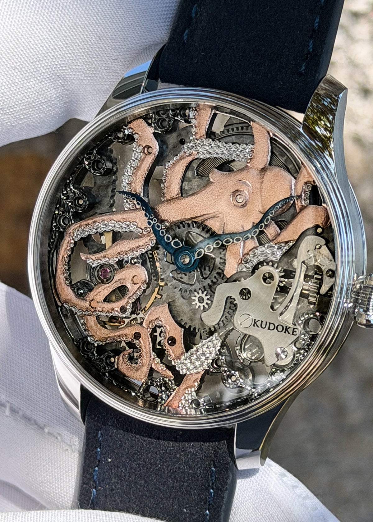 KUDOKE "KudOktopus" Stainless Steel w/ Blued Steel Tentacle Hands (ARRIVING JUNE 2027)