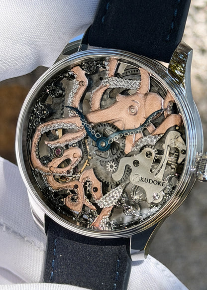 KUDOKE "KudOktopus" Stainless Steel w/ Blued Steel Tentacle Hands (ARRIVING JUNE 2027)