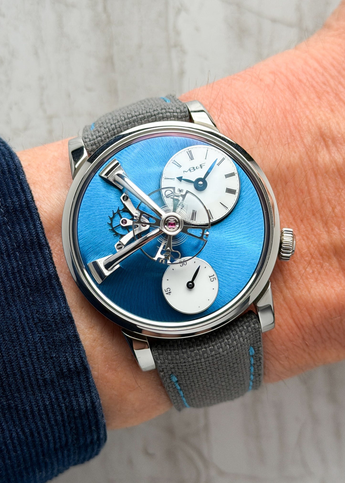 MB&F LM101 Stainless Steel Blue Dial - Serial #51A12873 (Pre-Owned)