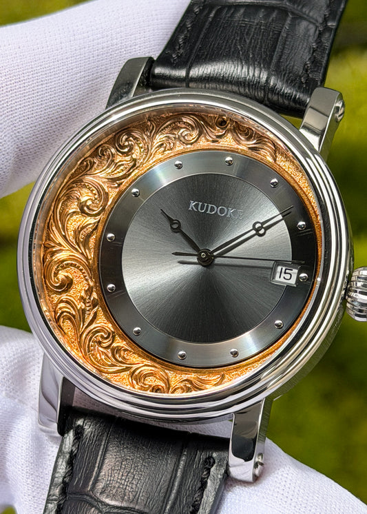 KUDOKE "ExCentro 3" Stainless Steel w/ Hand Engraving - Serial #166 (Pre-Owned)