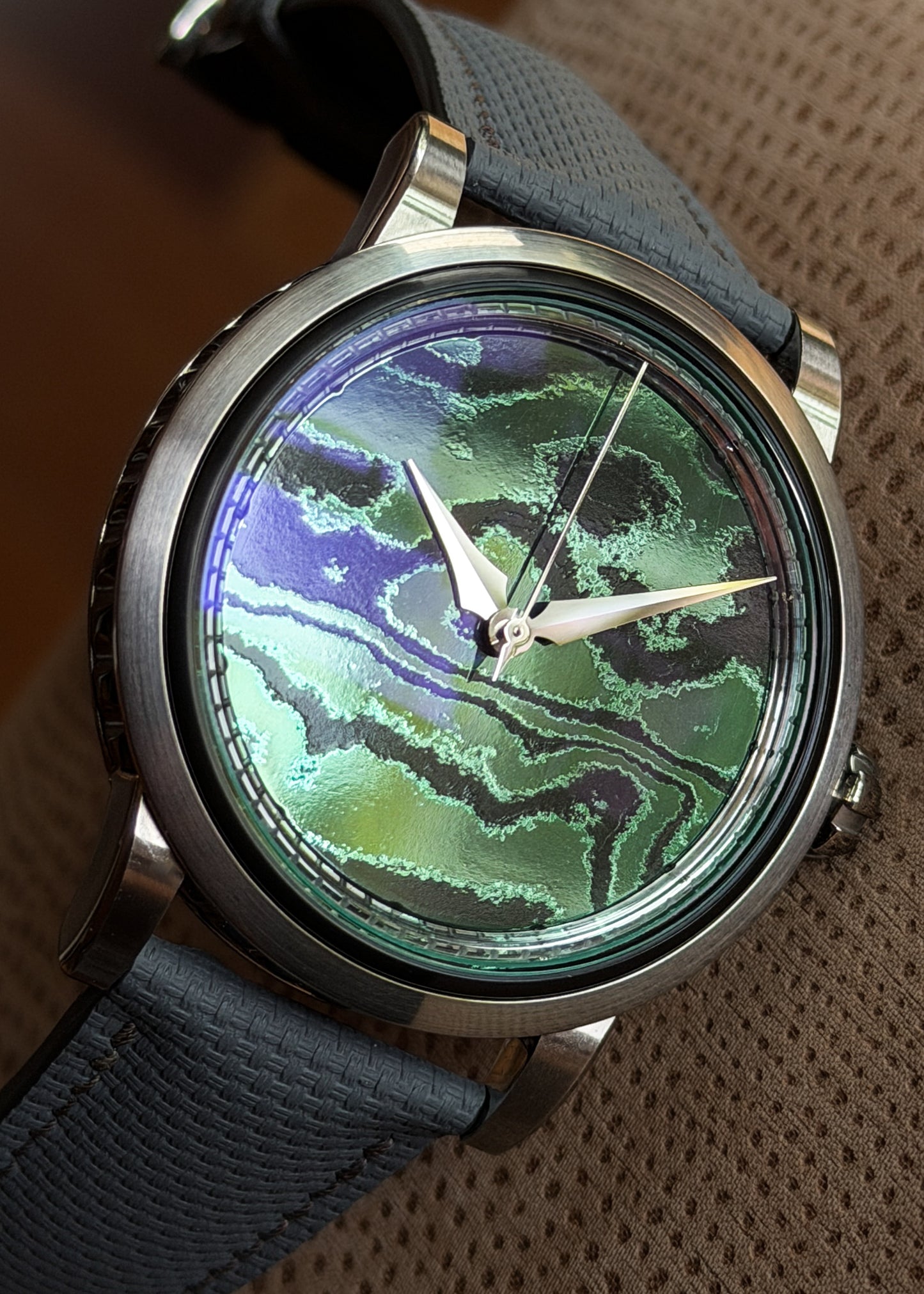 GoS x Horology By The Sea Sarek "Northern Lights" Boutique Edition w/ Green Nano-Ceramic Damascus Dial (Pre-Order)