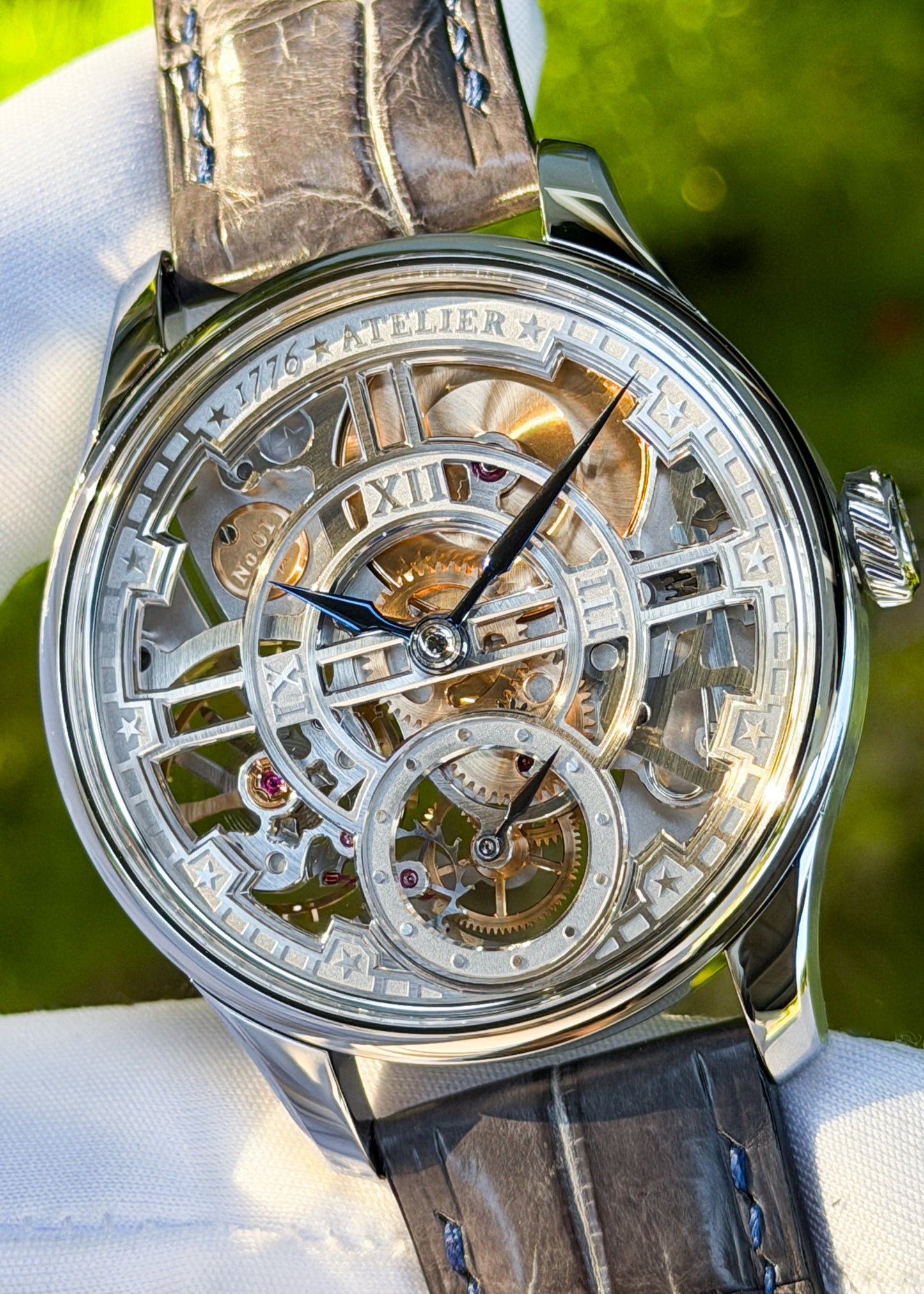 1776 Atelier "Montpelier" Stainless Steel w/ Alligator Strap - Serial #1