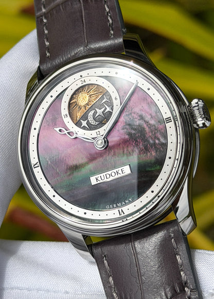 KUDOKE "Kudoke 2" Stainless Steel w/ Tahitian MOP Dial, Florally Engraved Bridges (Arriving December 2026)