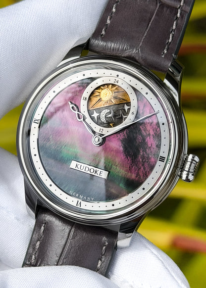 KUDOKE "Kudoke 2" Stainless Steel w/ Tahitian MOP Dial, Florally Engraved Bridges (Arriving December 2026)