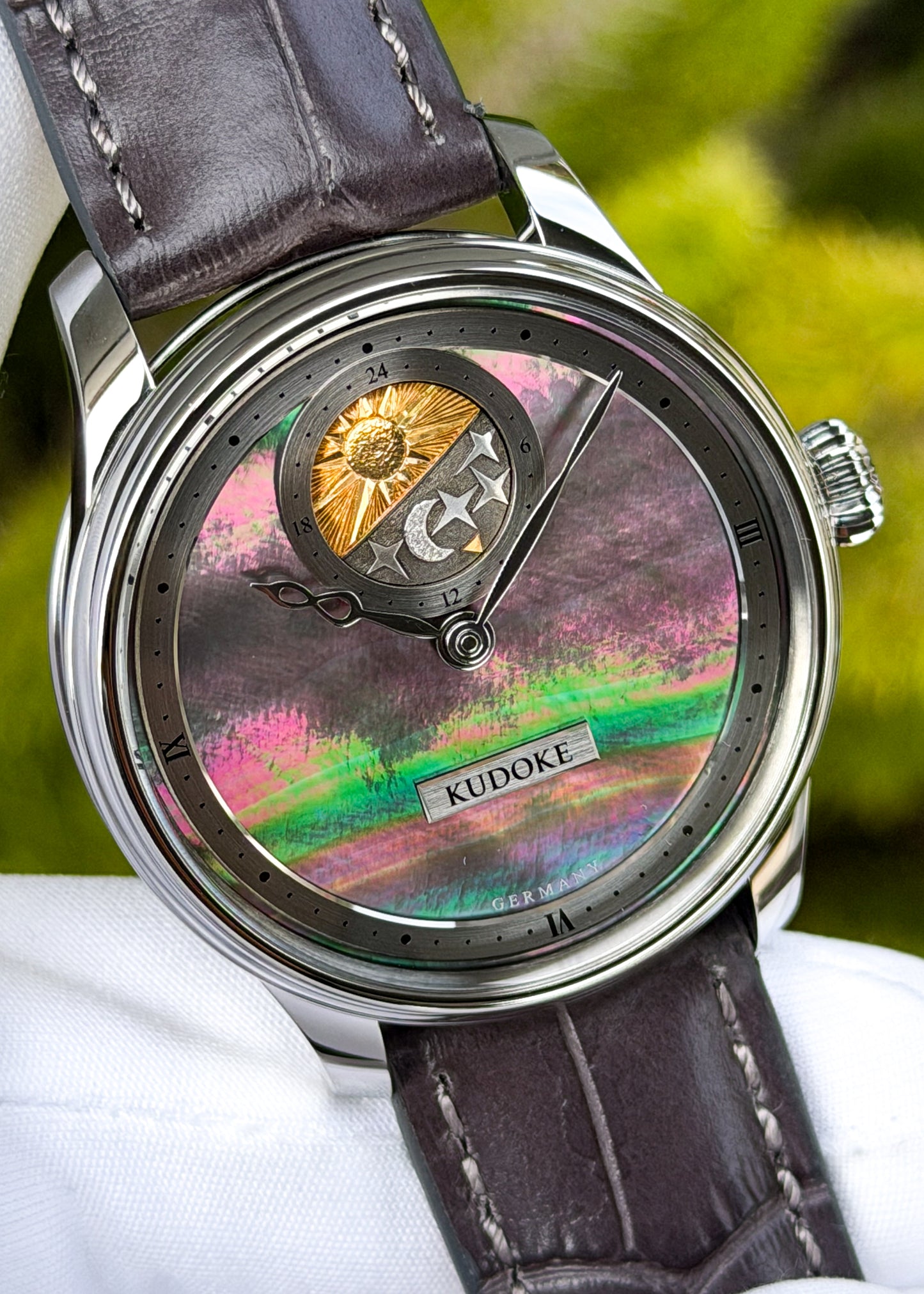 KUDOKE "Kudoke 2" Stainless Steel w/ Tahitian MOP Dial, Florally Engraved Bridges (Arriving December 2026)