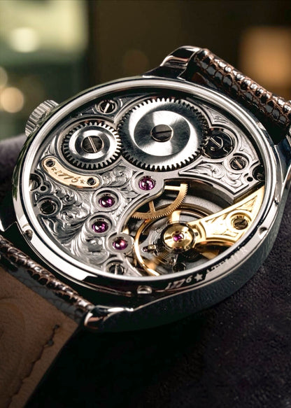 1776 Atelier "Mount Vernon Meteorite" w/ Federal Scroll Engraved Bridges - Serial #49 (IN STOCK)
