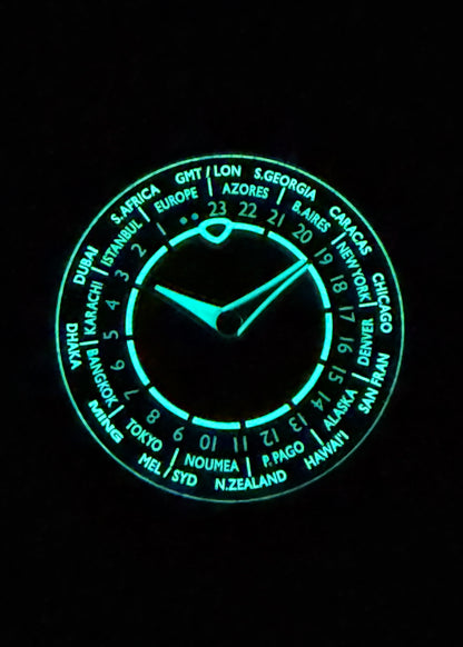 MING 29.01 "Midnight" DLC Titanium Worldtime - Serial #9853 (Pre-Owned)