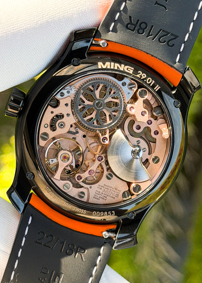 MING 29.01 "Midnight" DLC Titanium Worldtime - Serial #9853 (Pre-Owned)