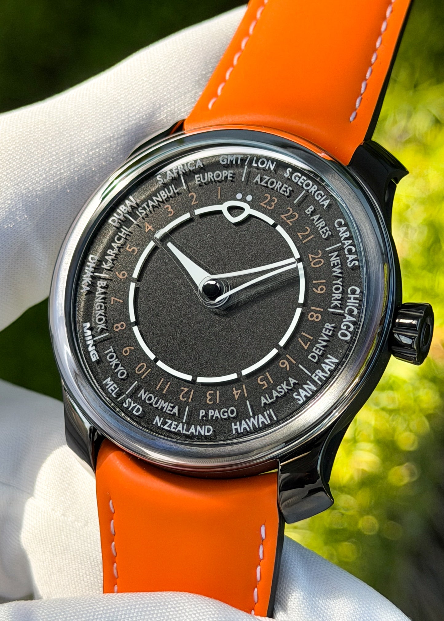 MING 29.01 "Midnight" DLC Titanium Worldtime - Serial #9853 (Pre-Owned)