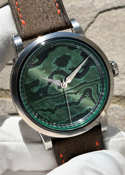 GoS x Horology By The Sea Sarek "Northern Lights" Boutique Edition w/ Green Nano-Ceramic Damascus Dial (Pre-Order)