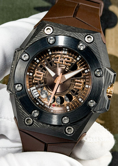 Linde Werdelin Oktopus Moon Carbon Special Edition, with Rubber Strap & Metal Bracelet - Serial #55/59 (Pre-Owned)