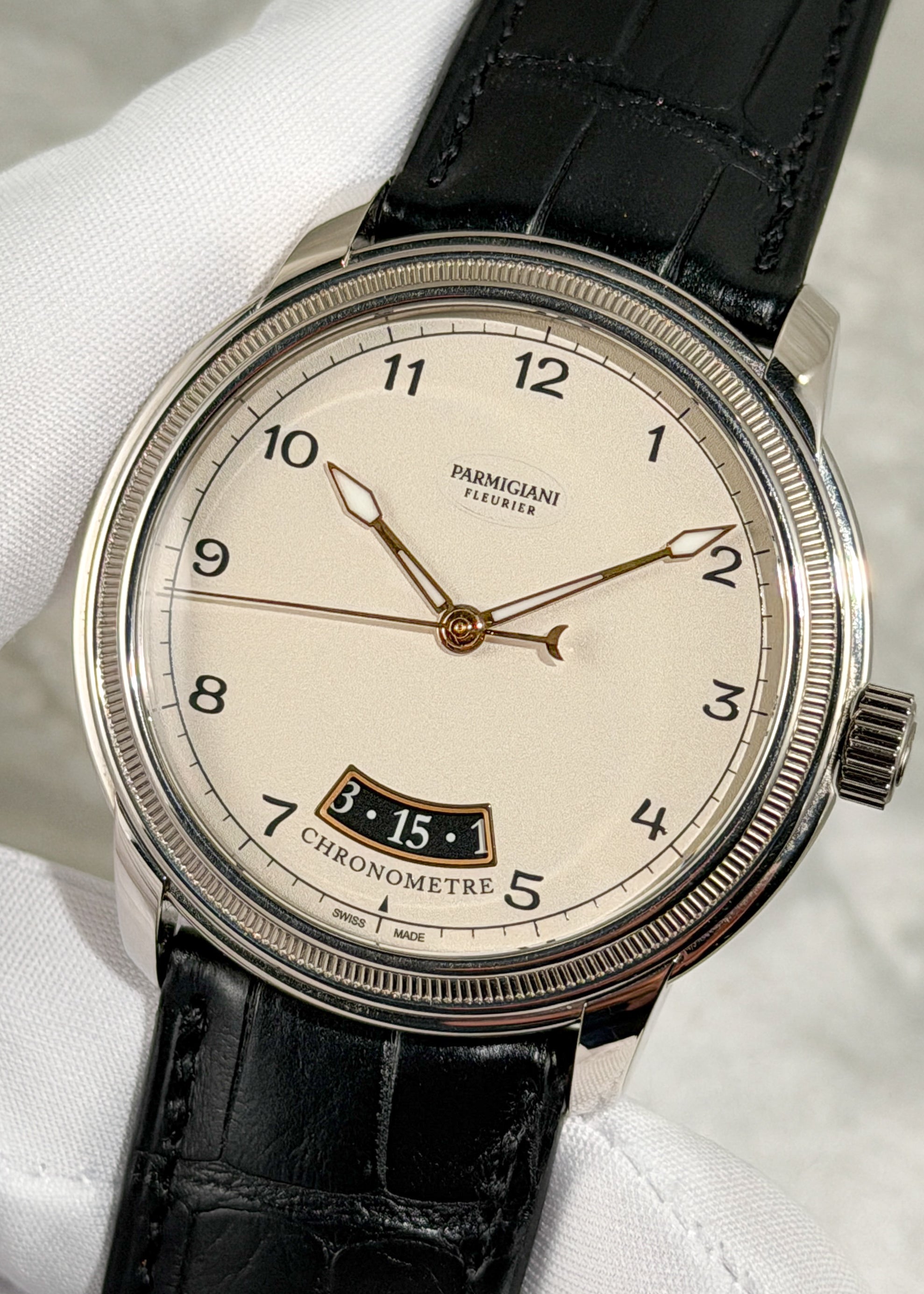 セオレム　THEOREM 14ポンド Parmigiani Fleurier 18 Karat White Gold Toric - Serial #86564 (Pre