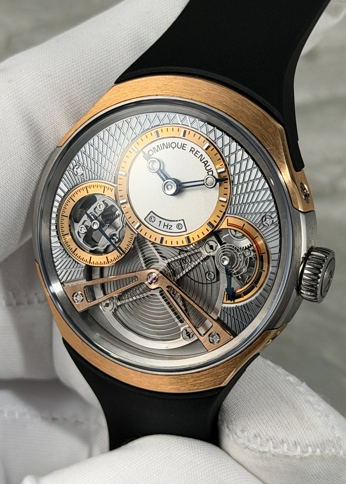 Dominique Renaud Pink Gold & Titanium "Pulse60" w/ Guilloché Dial (Pre-Owned)
