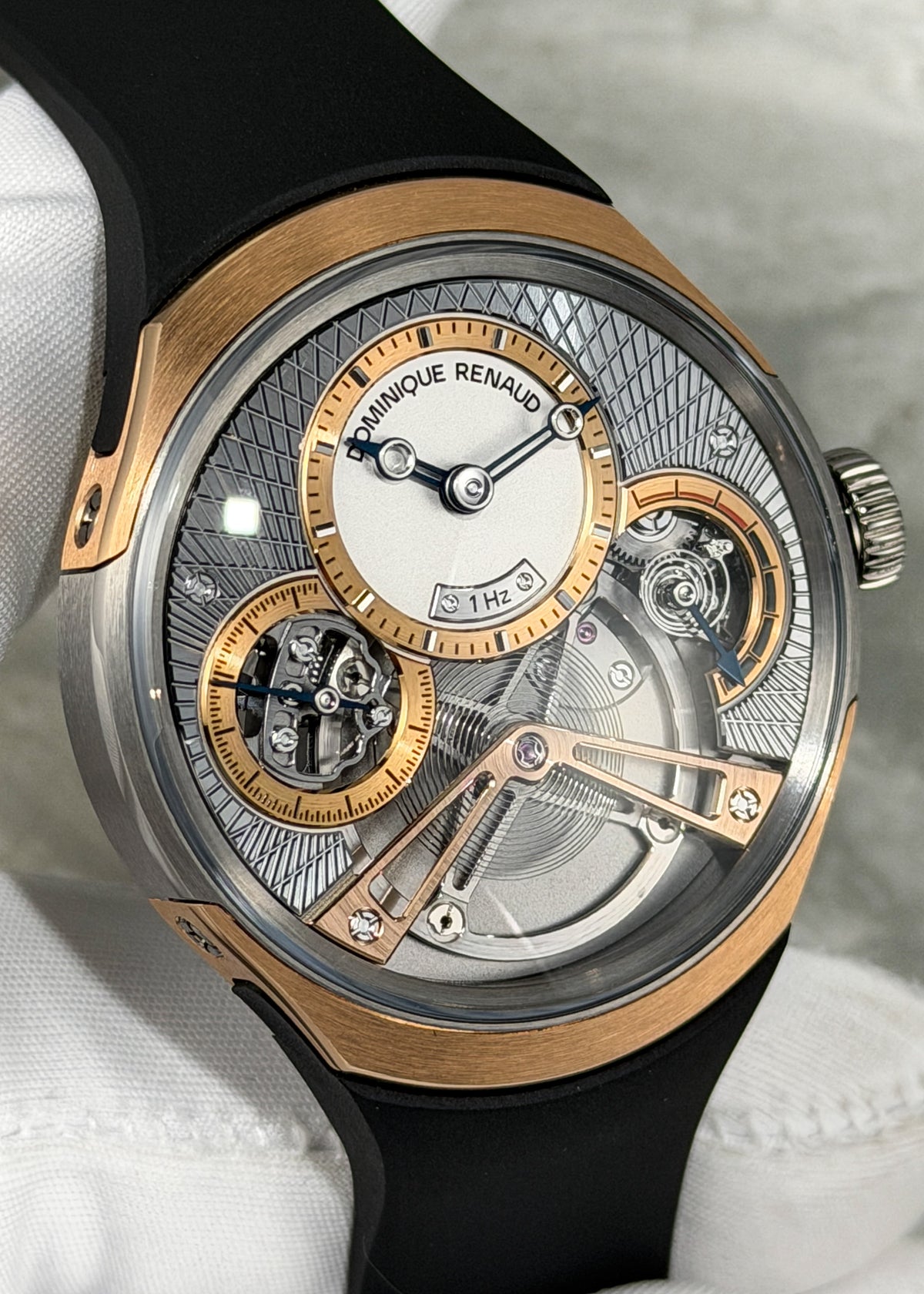 Dominique Renaud Pink Gold & Titanium "Pulse60" w/ Guilloché Dial (Pre-Owned)