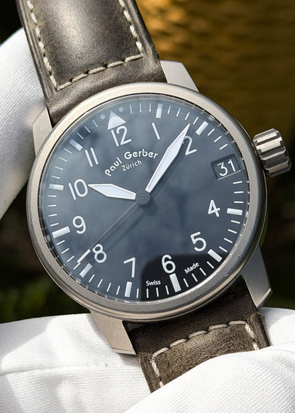 Paul Gerber Model 42 Pilot w/ Additional Synchron Dial & Hands - Serial #92 (Pre-Owned)