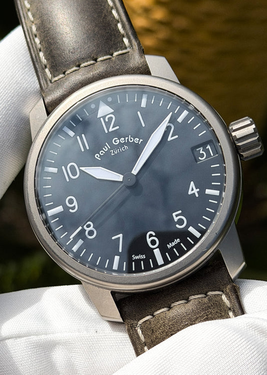 Paul Gerber Model 42 Pilot w/ Additional Synchron Dial & Hands - Serial #92 (Pre-Owned)