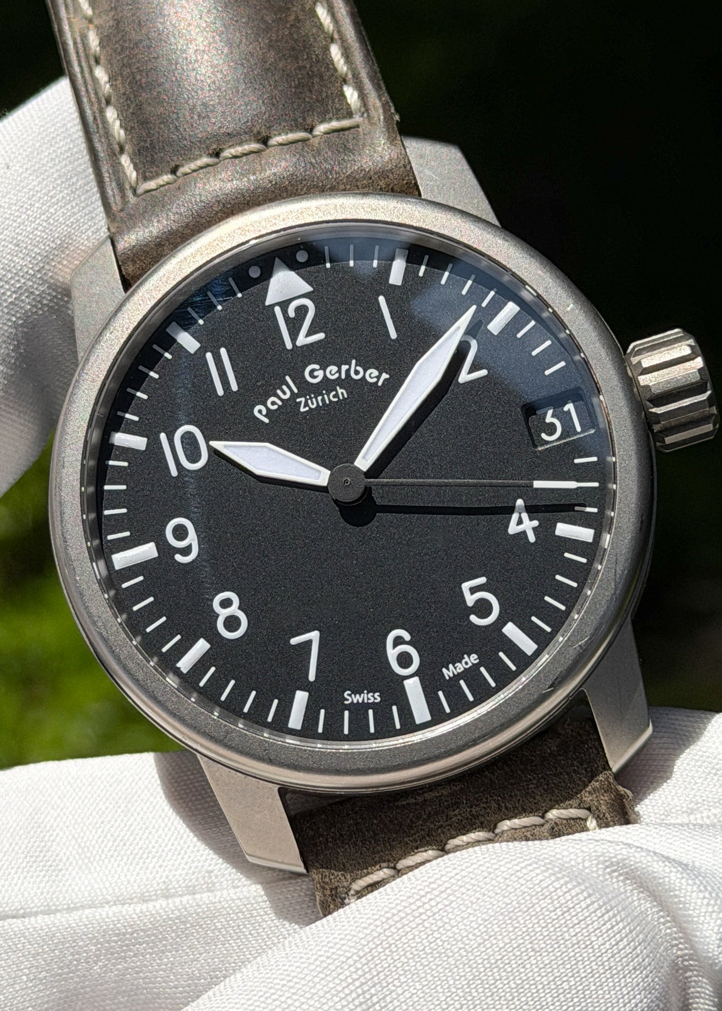 Paul Gerber Model 42 Pilot w/ Additional Synchron Dial & Hands - Serial #92 (Pre-Owned)