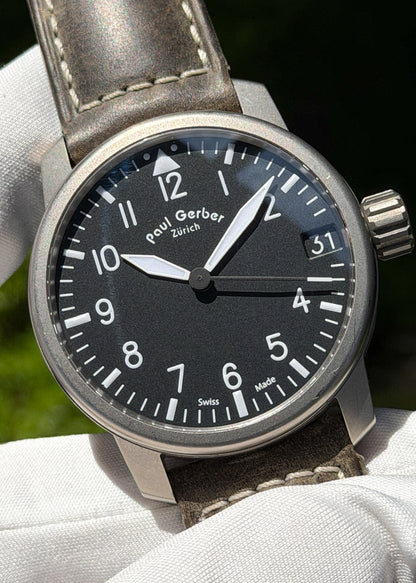 Paul Gerber Model 42 Pilot w/ Additional Synchron Dial & Hands - Serial #92 (Pre-Owned)