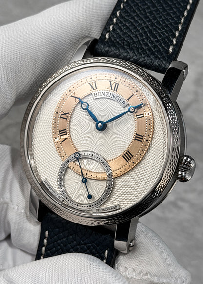 Benzinger Subskription 3, Stainless Steel case w/ White Gold Guilloché Bezel (Pre-Owned)