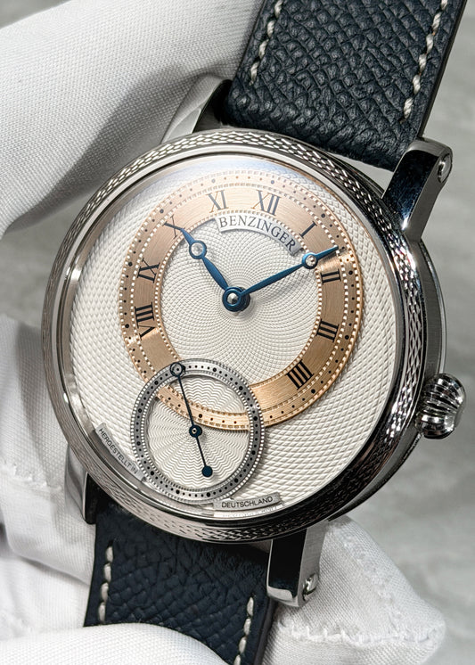 Benzinger Subskription 3, Stainless Steel case w/ White Gold Guilloché Bezel (Pre-Owned)