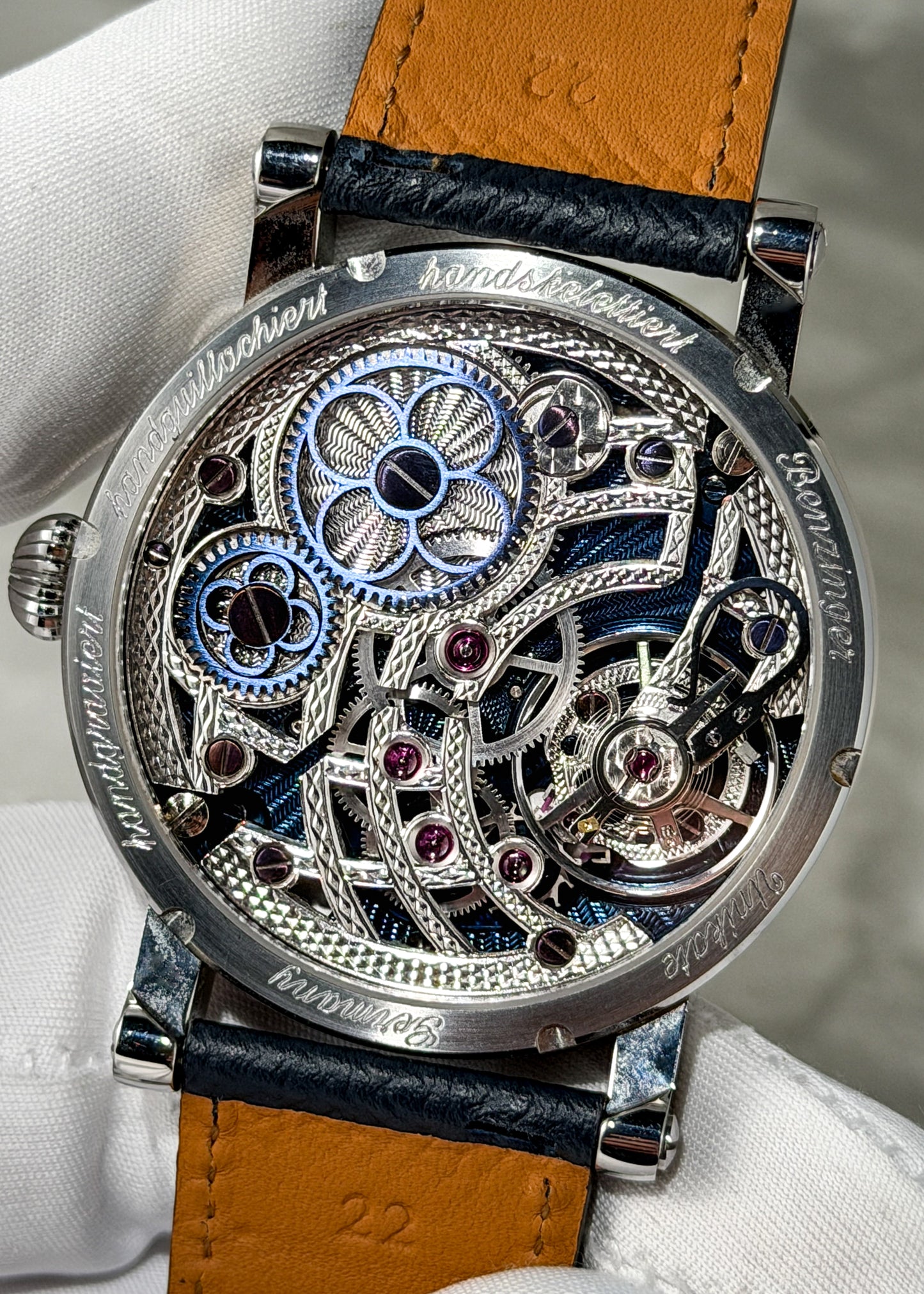 Benzinger Subskription 3, Stainless Steel case w/ White Gold Guilloché Bezel (Pre-Owned)