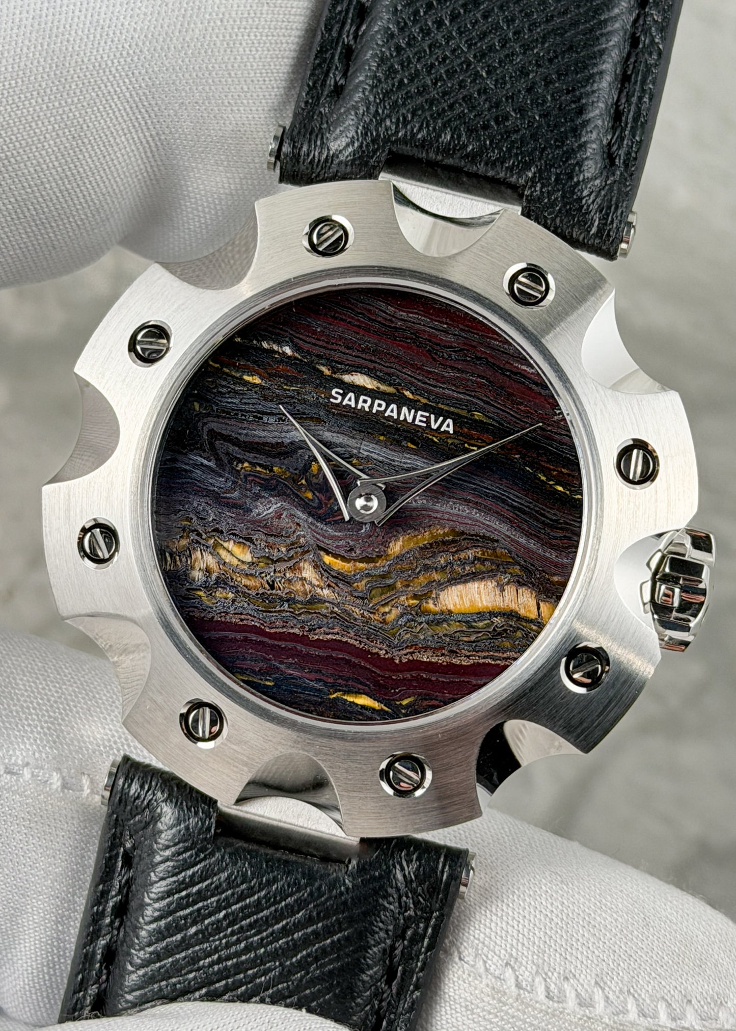 SARPANEVA "Supernova" with Tiger Iron Stone Dial - Serial #17 (IN STOCK)