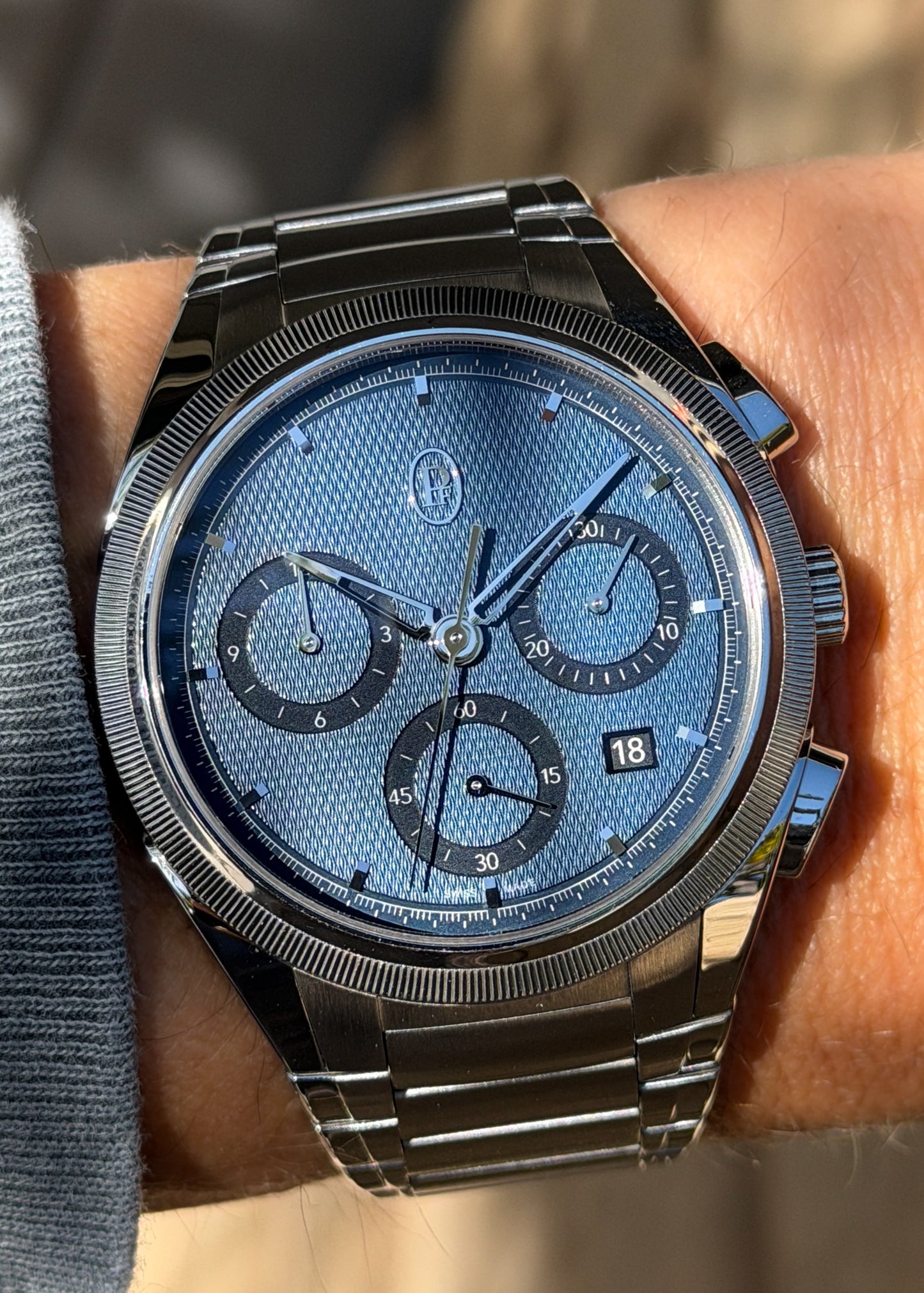 Parmigiani Fleurier Tonda PF Stainless Steel and Platinum Chronograph - Serial #81250 (Pre-Owned)