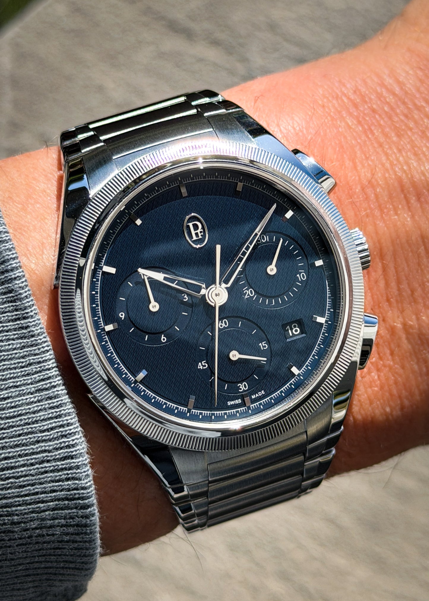 Parmigiani Fleurier Tonda PF Stainless Steel and Platinum Chronograph - Serial #81250 (Pre-Owned)