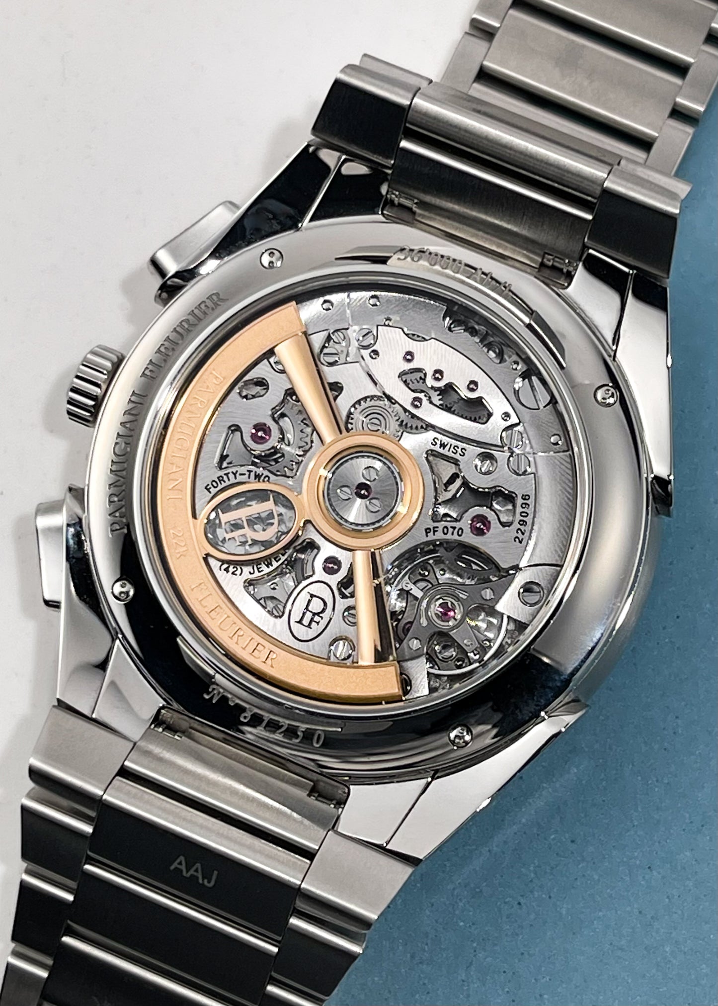 Parmigiani Fleurier Tonda PF Stainless Steel and Platinum Chronograph - Serial #81250 (Pre-Owned)