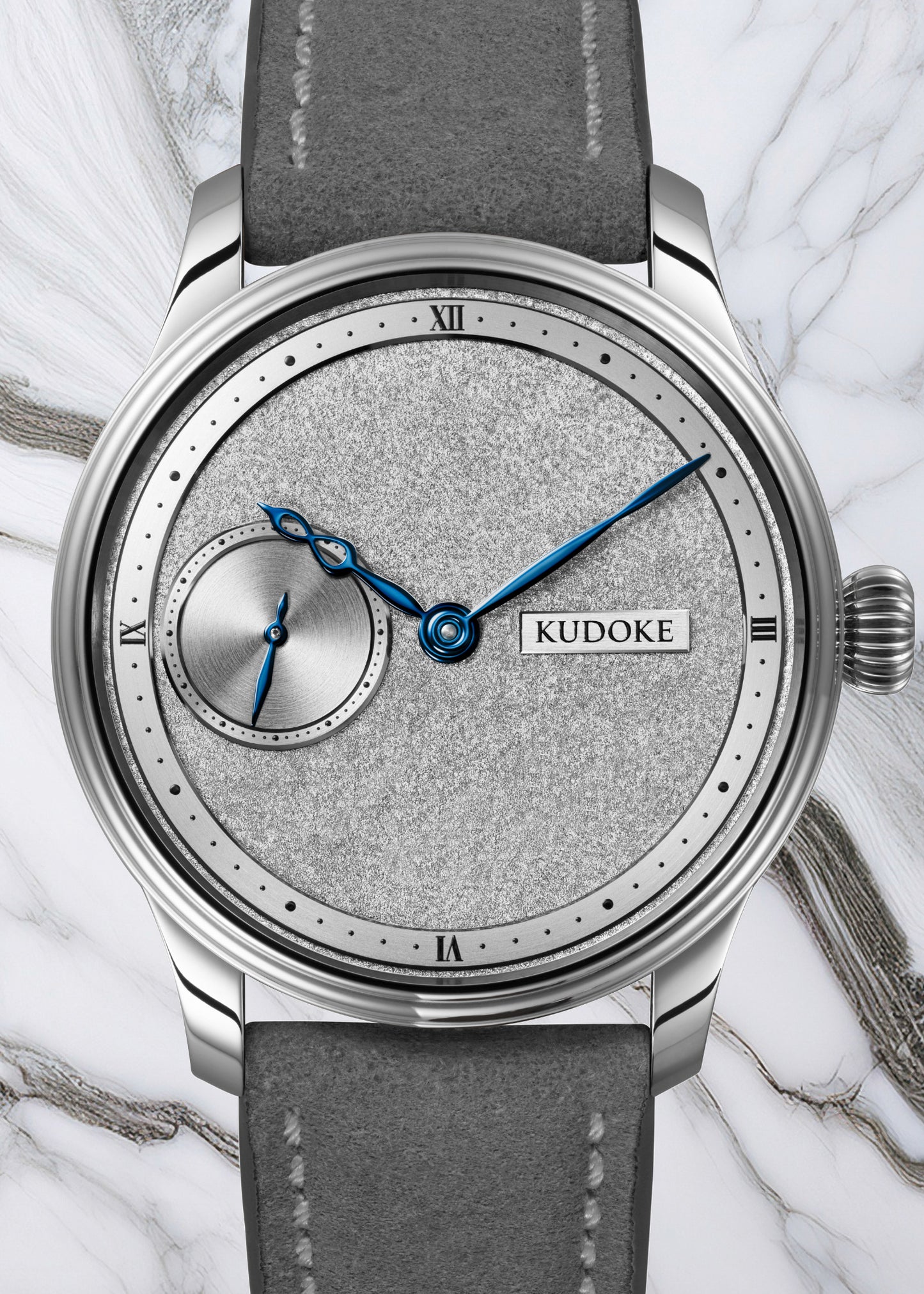 KUDOKE "Kudoke 1" Stainless Steel w/ White Rhodium Tremblage Dial (Pre-Order)