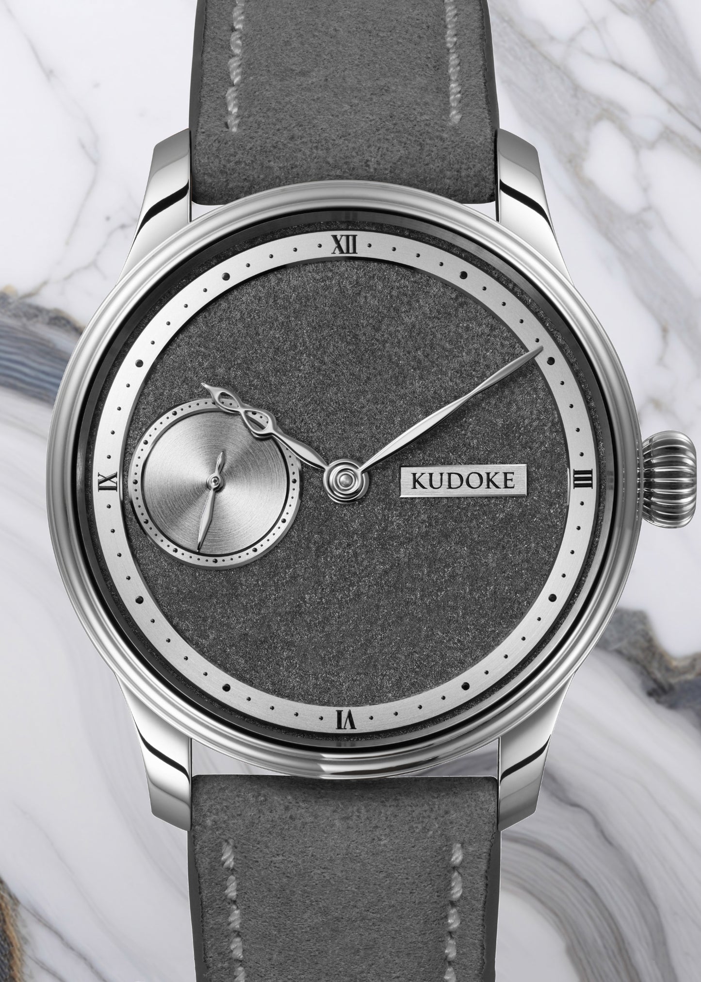 KUDOKE "Kudoke 1" Stainless Steel w/ Dark Rhodium Tremblage Dial (Pre-Order)