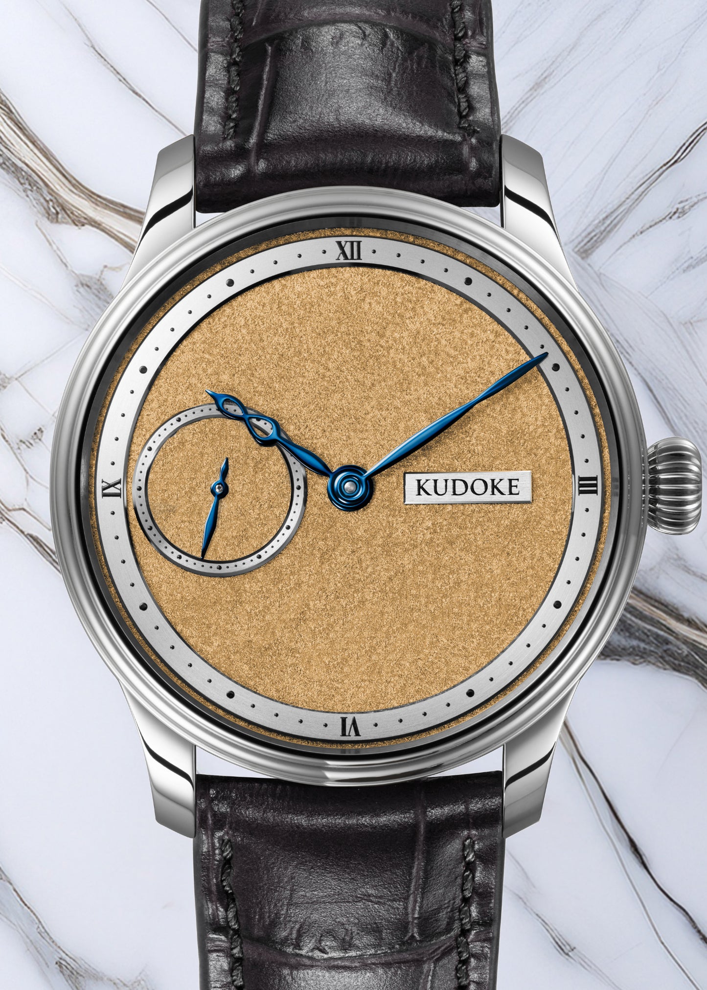 KUDOKE "Kudoke 1" Stainless Steel w/ Yellow Gold Tremblage Dial (Pre-Order)