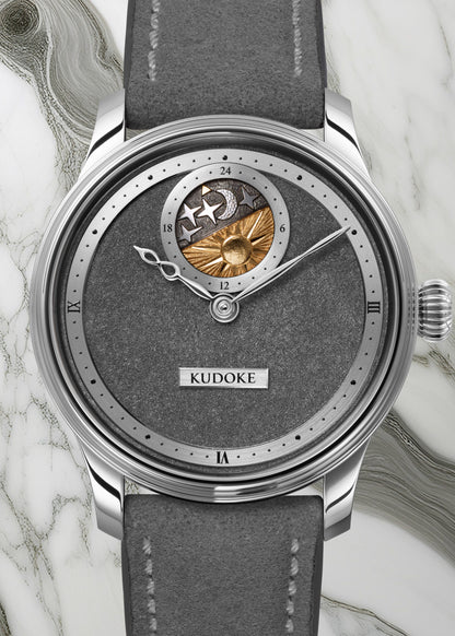 KUDOKE "Kudoke 2" Stainless Steel w/ Dark Rhodium Tremblage Dial (Pre-Order)