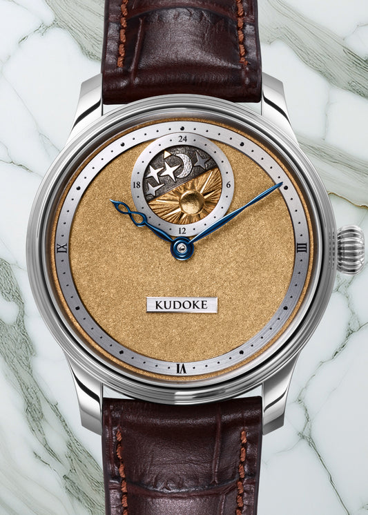KUDOKE "Kudoke 2" Stainless Steel w/ Yellow Gold Tremblage Dial (Pre-Order)