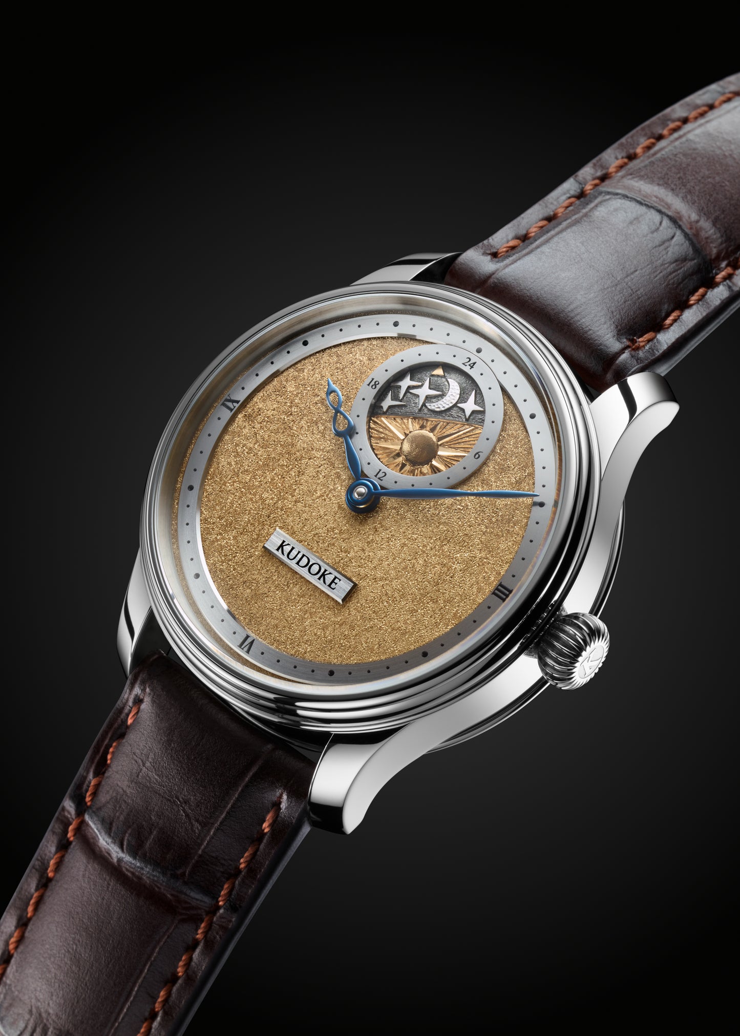 KUDOKE "Kudoke 2" Stainless Steel w/ Yellow Gold Tremblage Dial (Pre-Order)