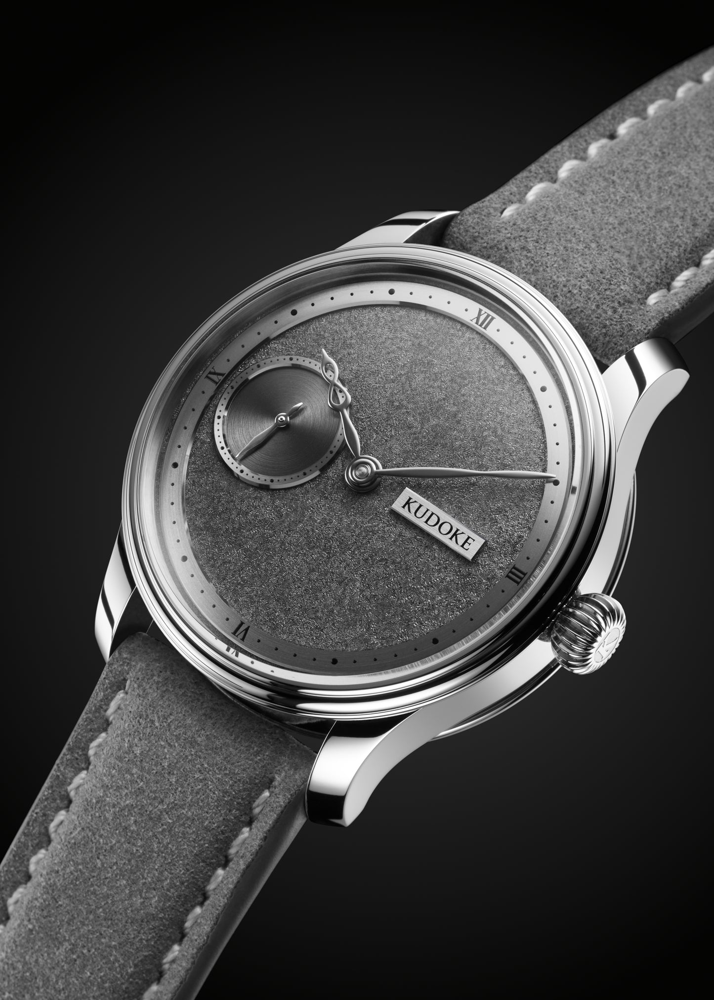 KUDOKE "Kudoke 1" Stainless Steel w/ Dark Rhodium Tremblage Dial (Pre-Order)