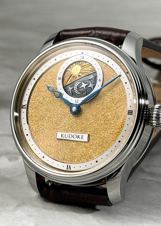 KUDOKE "Kudoke 2" Stainless Steel w/ Yellow Gold Tremblage Dial (ARRIVING MAY 2027)