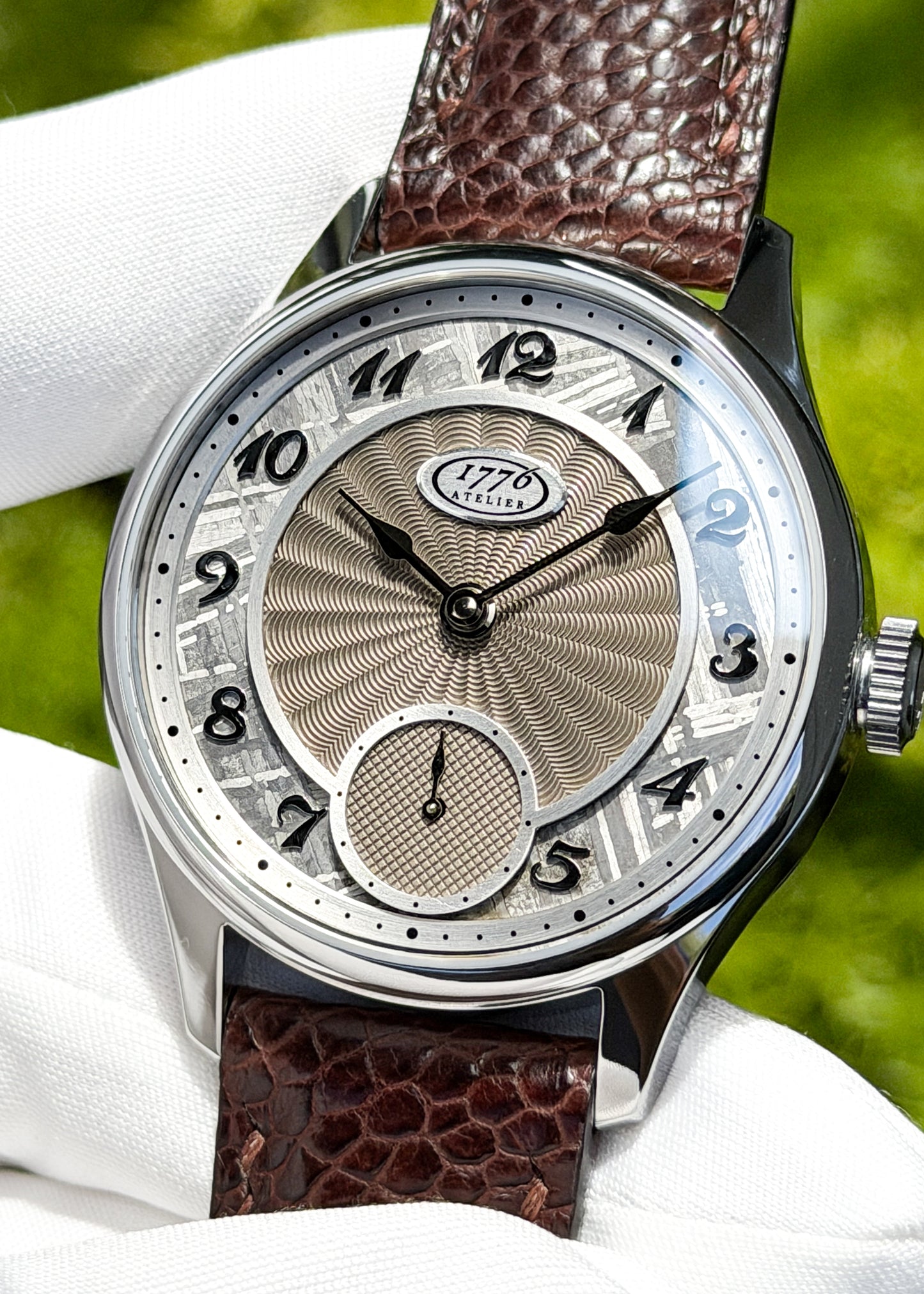 1776 Atelier "Mount Vernon Meteorite" w/ Federal Scroll Engraved Bridges - Serial #49 (IN STOCK)
