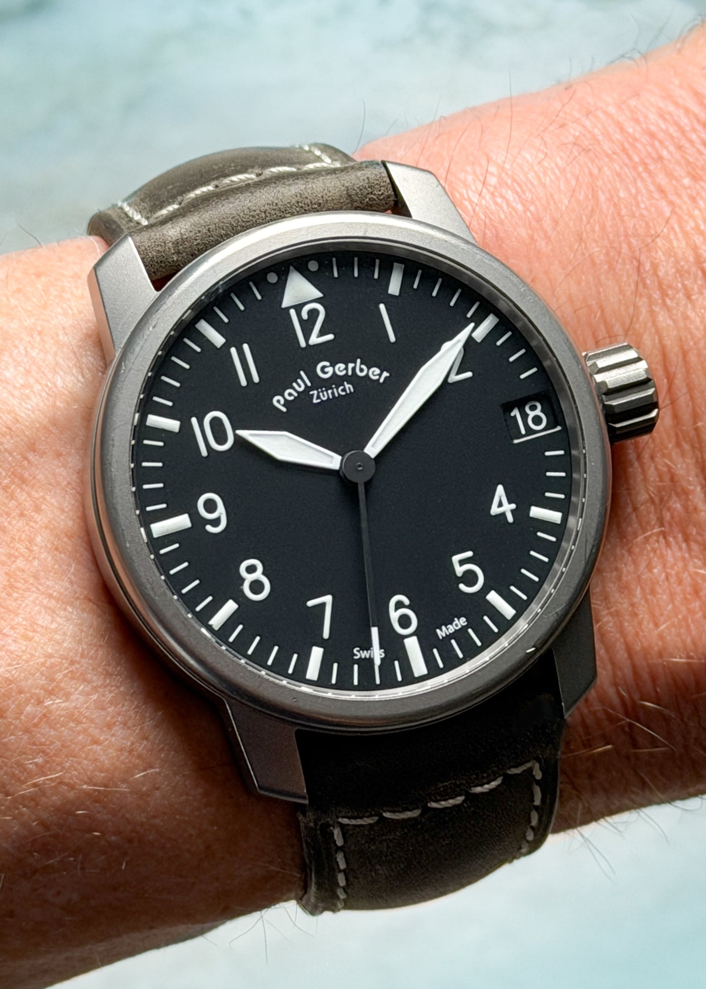 Paul Gerber Model 42 Pilot w/ Additional Synchron Dial & Hands - Serial #92 (Pre-Owned)